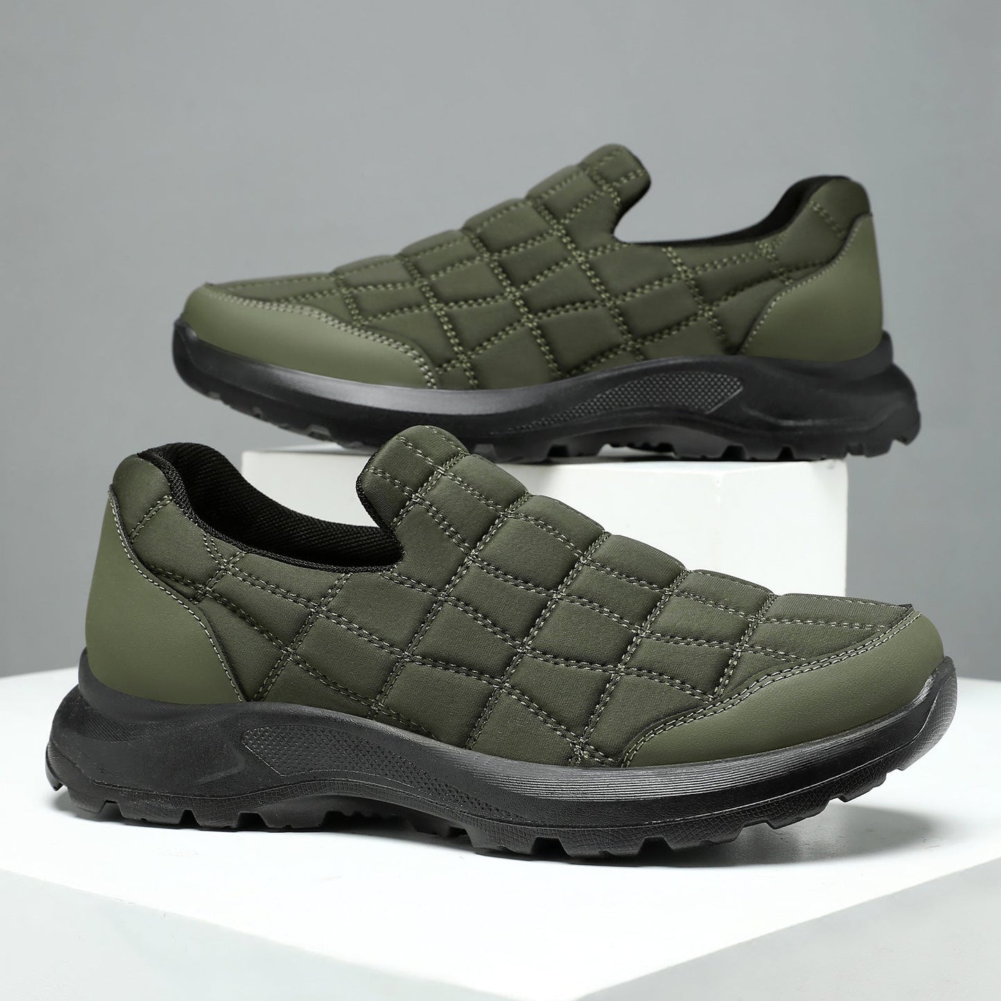 Damen Sneaker Bequem Slip-On mit weichem Schaft