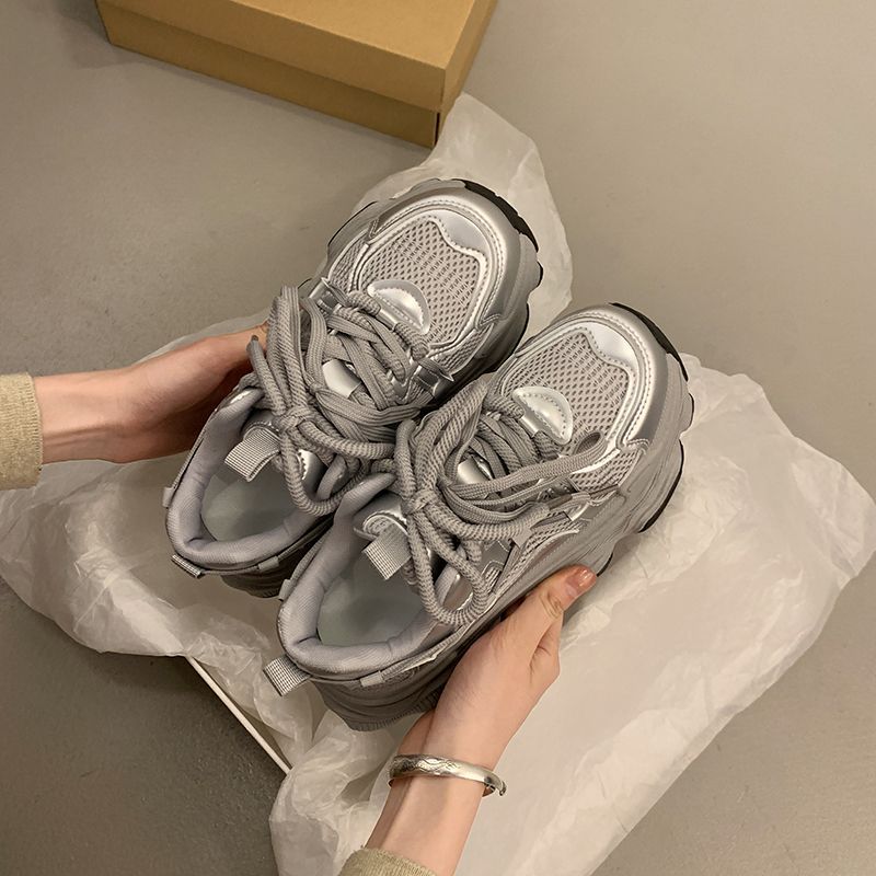 Damen Sneaker Sportlich Chunky bequem atmungsaktiv