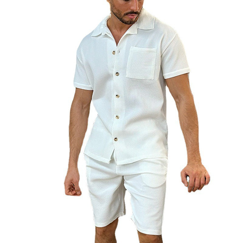 Herren Kurzarm-Shirt-Set Modern Elegant Slimfit