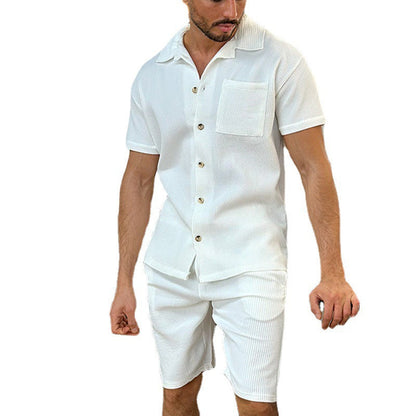 Herren Kurzarm-Shirt-Set Modern Elegant Slimfit
