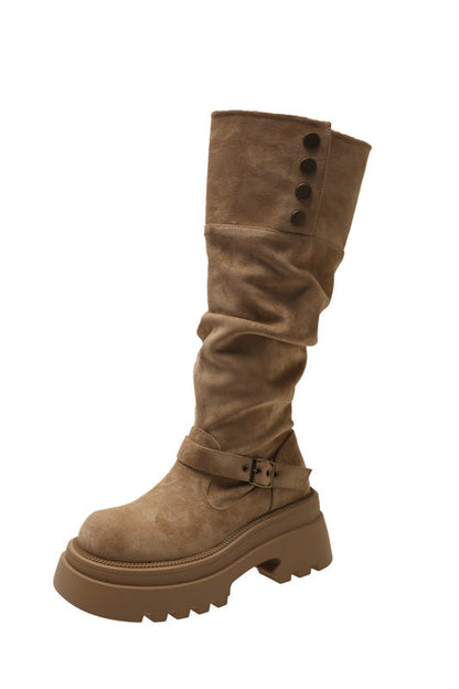Damen Stiefel Rutschfest Elegant Schnürsenkel Mode