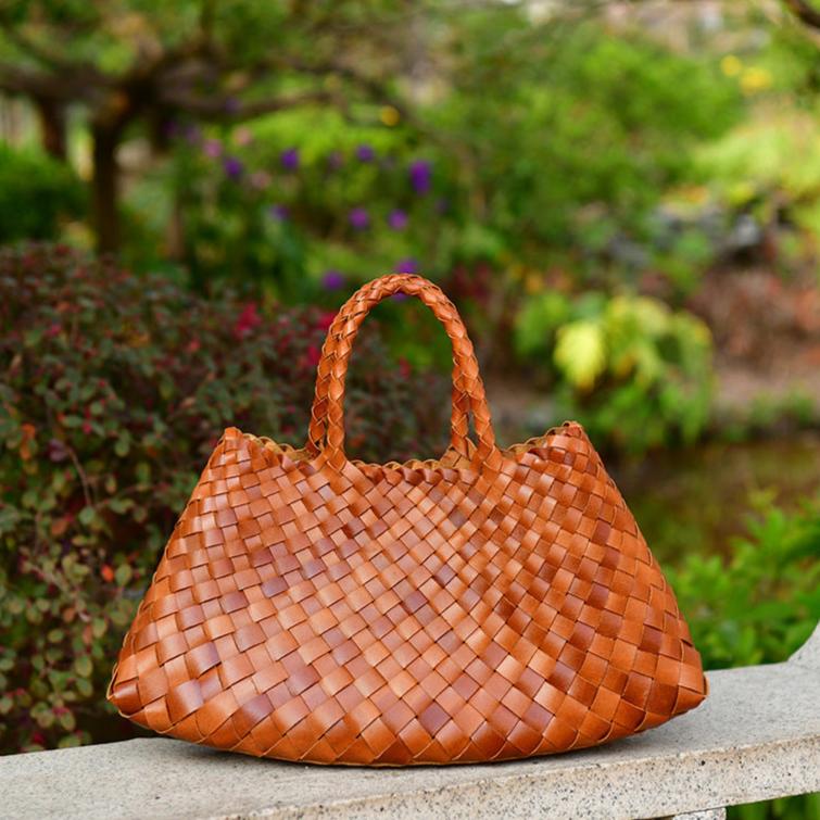 Lederhandtasche Damen Große Echte Ledertasche Mit Doppelhenkeln