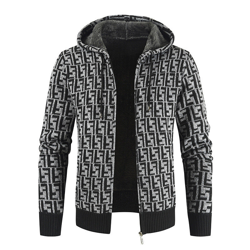 Herren Winterjacke Warm Gefüttert Kapuze