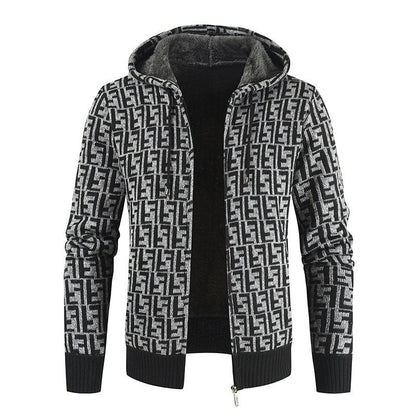 Herren Winterjacke Warm Gefüttert Kapuze