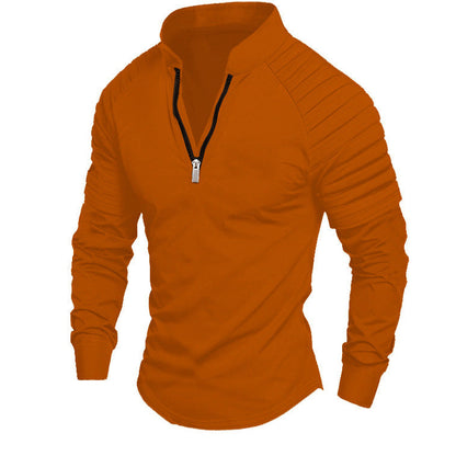 Herren Langarmshirt Sportlich Funktionell mit Reißverschluss