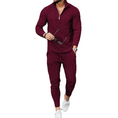 Herren Freizeitanzug Sportlich Mit Reißverschluss-Tasche Modern