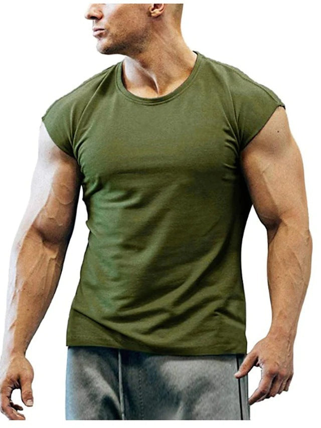 Herren Muskelshirt Ärmellos Sportlich Fit