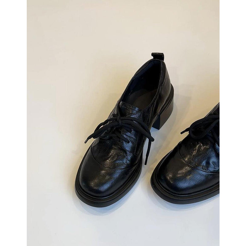 Damen Schnürschuhe Komfortabel mit Blockabsatz Elegante Schuhe