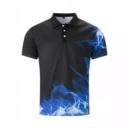 Herren Poloshirt Modern Atmungsaktiv Grafikdesign