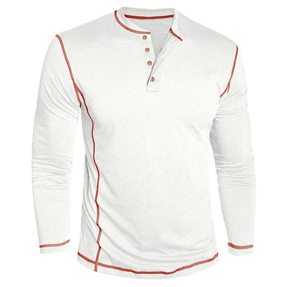Elegantes Herren Langarmshirt mit Knöpfen Modern
