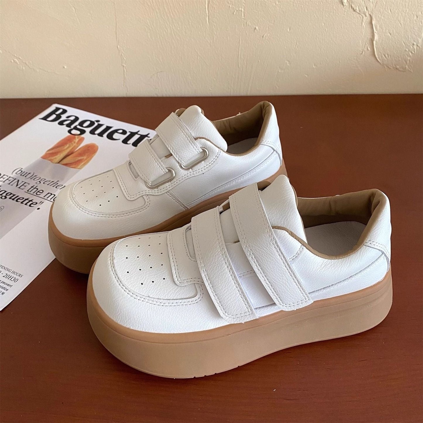 Damen Sneaker Plattform Sportlich Komfortabel Klettverschluss - BerlinGlamour