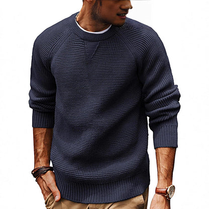 Herren Strickpullover Lässig Rundhals Modern