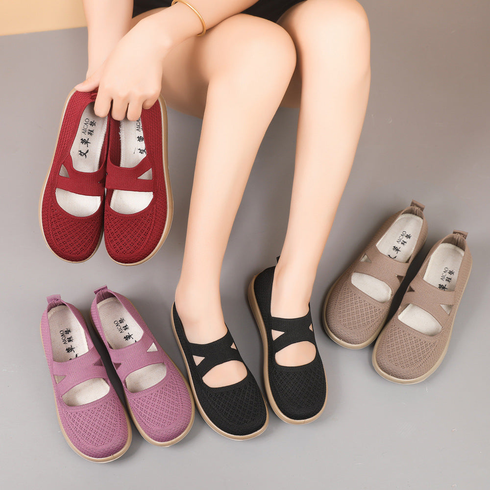 Damen Schuhe Slip-On Bequem Elastisch Komfort