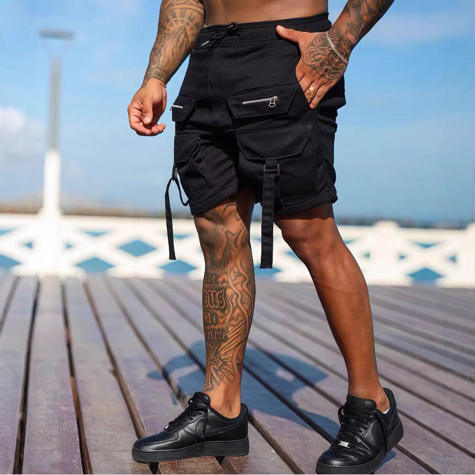 Herren Cargo Shorts Stil Utility Bequem Freizeit - BerlinGlamour