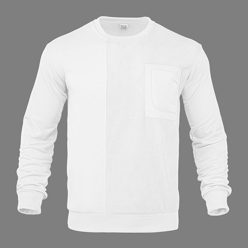 Herren Sweatshirt Strukturiert Modern Grau