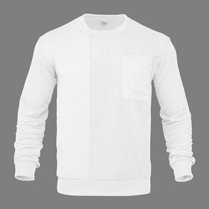 Herren Sweatshirt Strukturiert Modern Grau