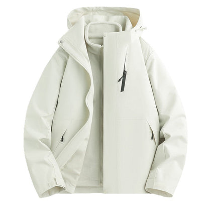 Herren Outdoorjacke Wetterfest Isoliert Verstellbar