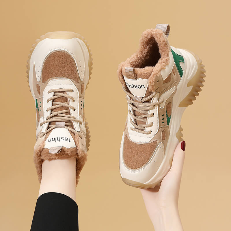 Damen Winter Sneaker Kuschelig Rutschfest Modern