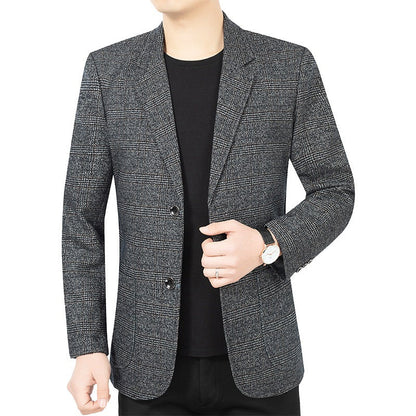 Herren Blazer Kariert Elegant Modern Slim Fit