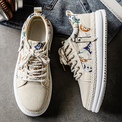Damen Sneaker Sportlich Graffiti Muster Weich