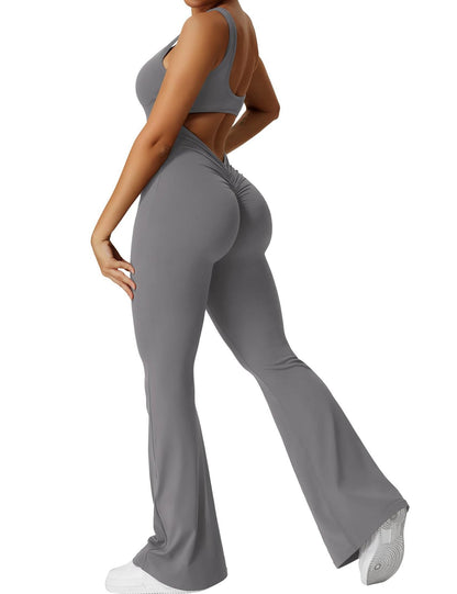 Rückenfreier Jumpsuit Damen Flare Style Sommer