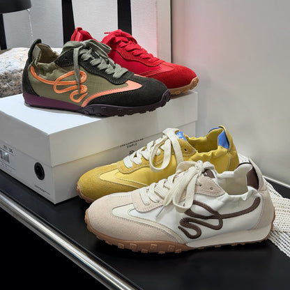 Damen Sneaker Sportlich Weich Wildleder Atmungsaktiv - BerlinGlamour