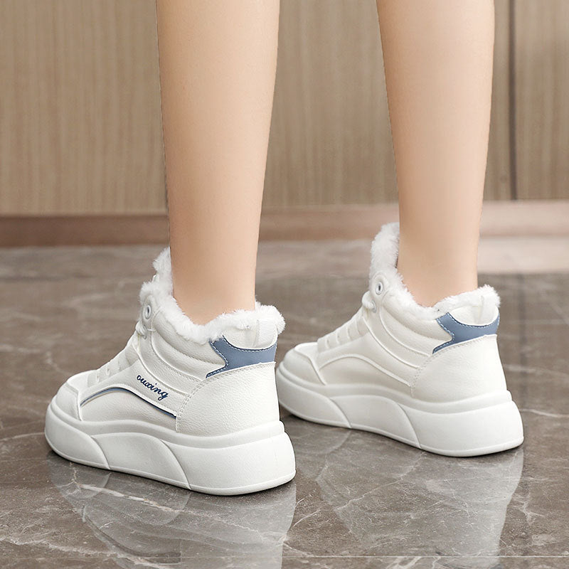 Damen Sneaker Weich Innenfutter Flauschig Sportlich