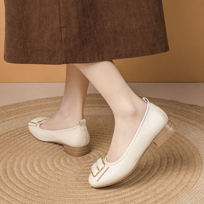 Damen Ballerinas Elegante Schnallen Schuhe Frauen