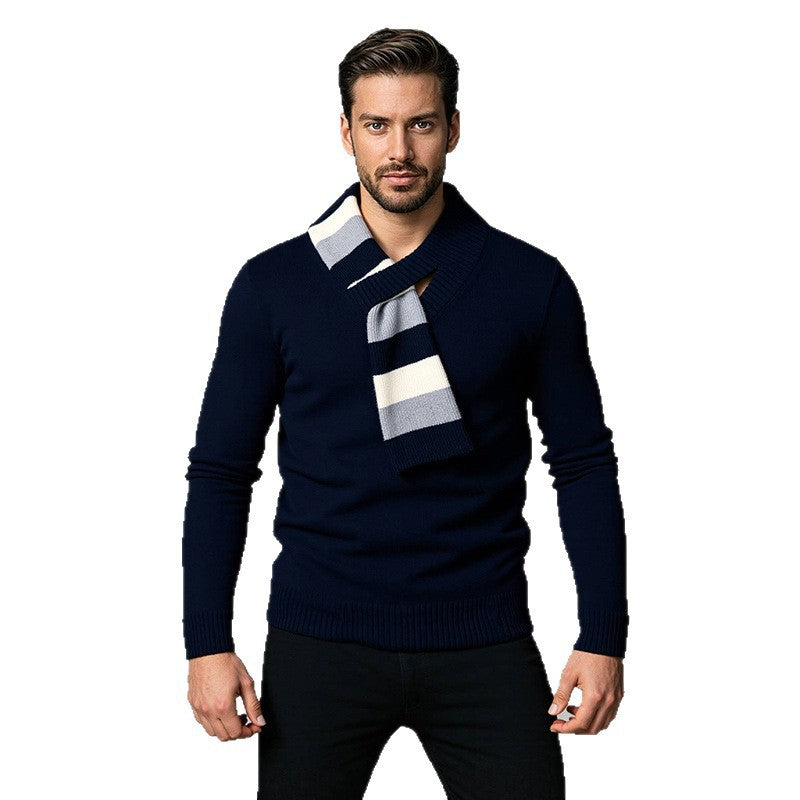 Herren Pullover V-Ausschnitt Gemütlich Modern