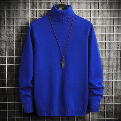 Herren Rollkragenpullover Weich Wolle Bequem