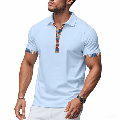 Herren Polohemd Modern Bunt Knöpfe Elegant