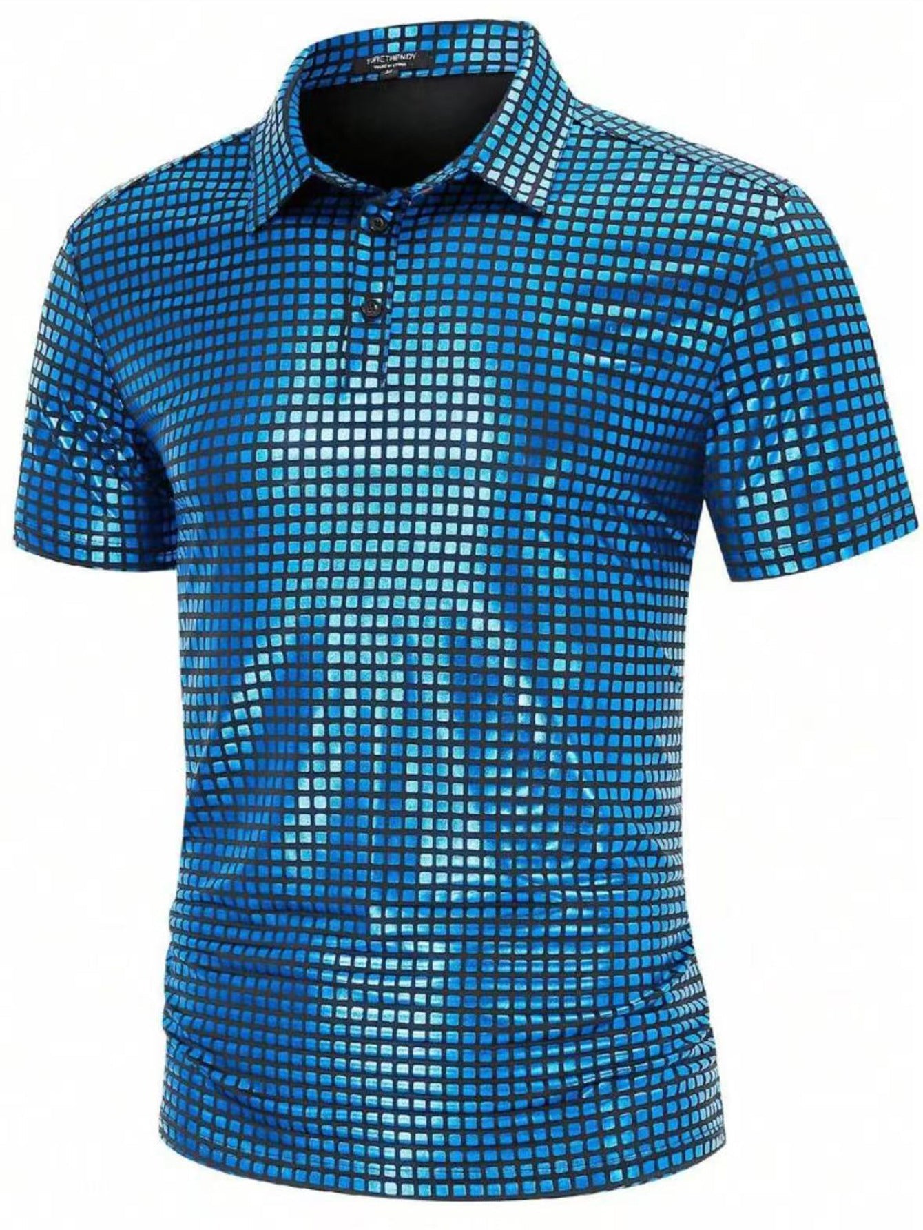 Herren Kurzarmhemd Mosaik Design Modern Berlin Style