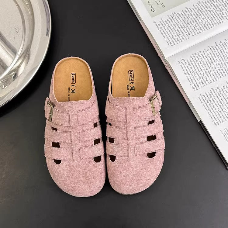 Damen Clogs Weich Bequem Riemendesign Modern