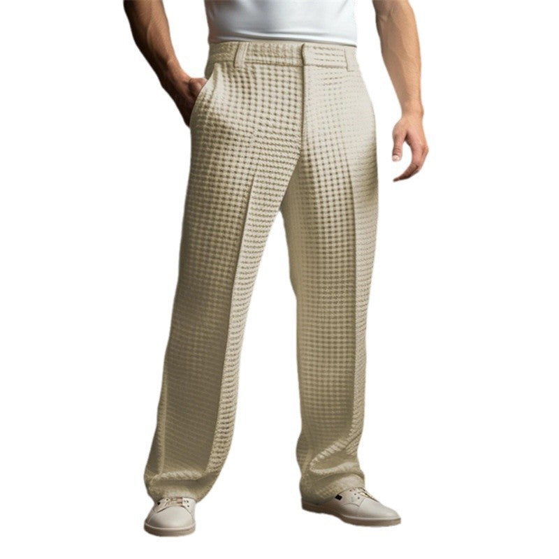 Herren Freizeithose Bequem Strukturiert Casual