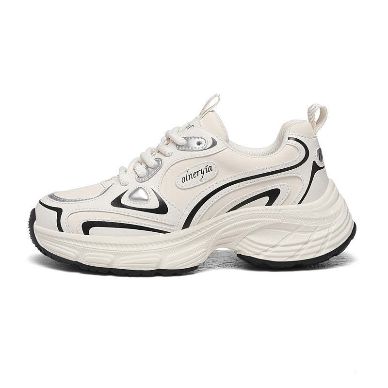 Damen Sneaker Sportlich Chunky Bequem Weite Passform