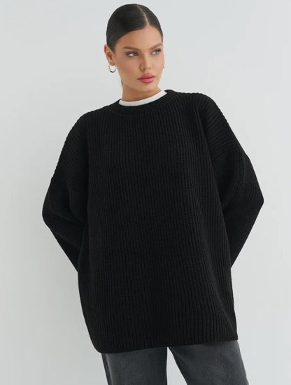 Damen Strickpullover Oversized Modern Großzügig
