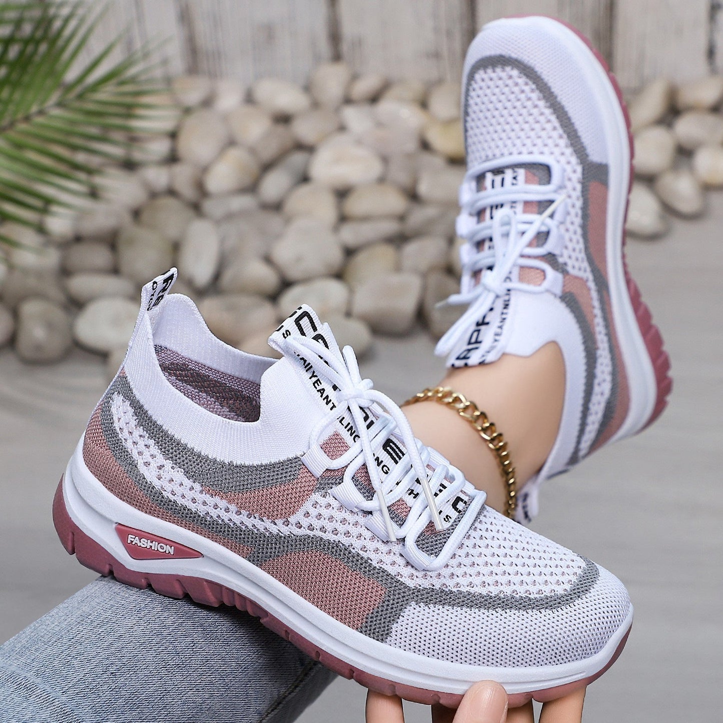 Damen Sneaker atmungsaktiv Komfort Schuhe Elastisch Flexibel