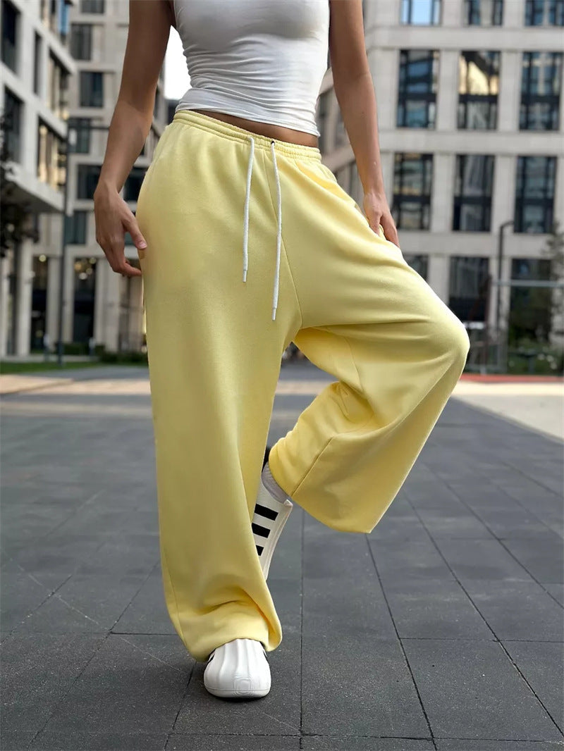 Damen Sweathose Bequem Weite Passform Damenschwarz