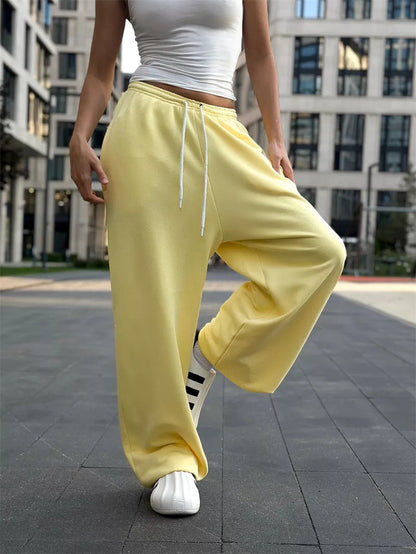 Damen Sweathose Bequem Weite Passform Damenschwarz