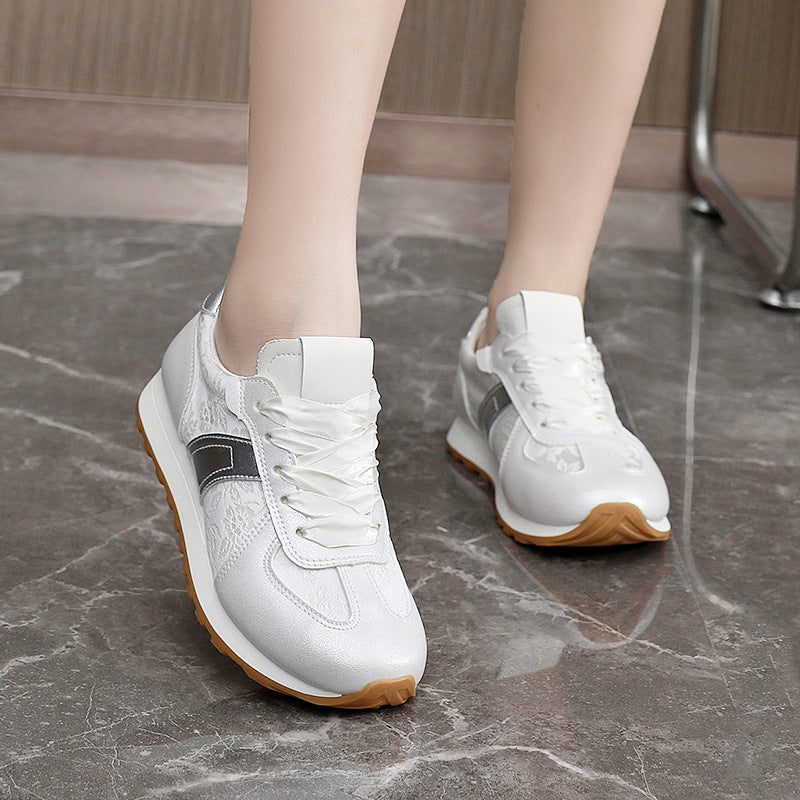 Damen Sneaker Sportlich Glänzend Atmungsaktiv