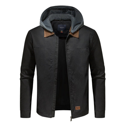 Herren Outdoor-Jacke mit abnehmbarer Kapuze Funktionell