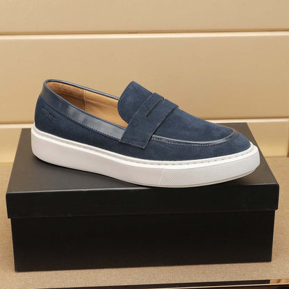 Damen Mokassin Sneaker Weich Wildleder Bequem