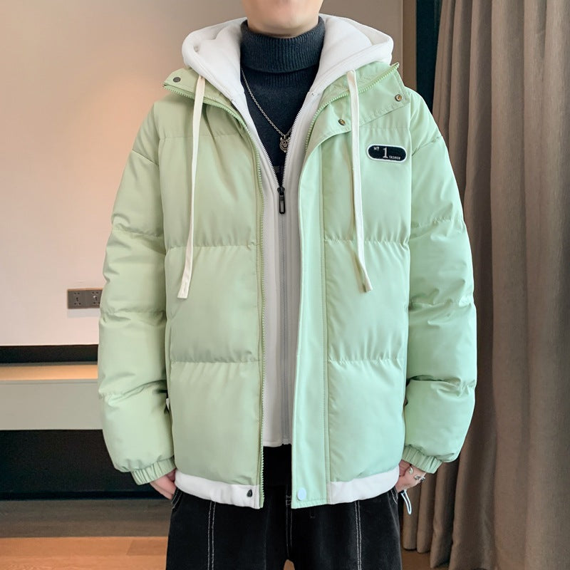 Herren Winterjacke Warm Dickes Futter Mit Kapuze