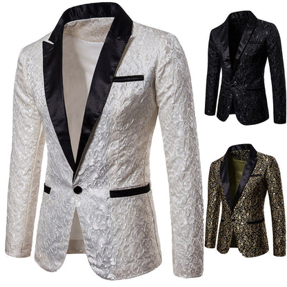 Herren Blazer Elegant Floral Muster Berlin Stil