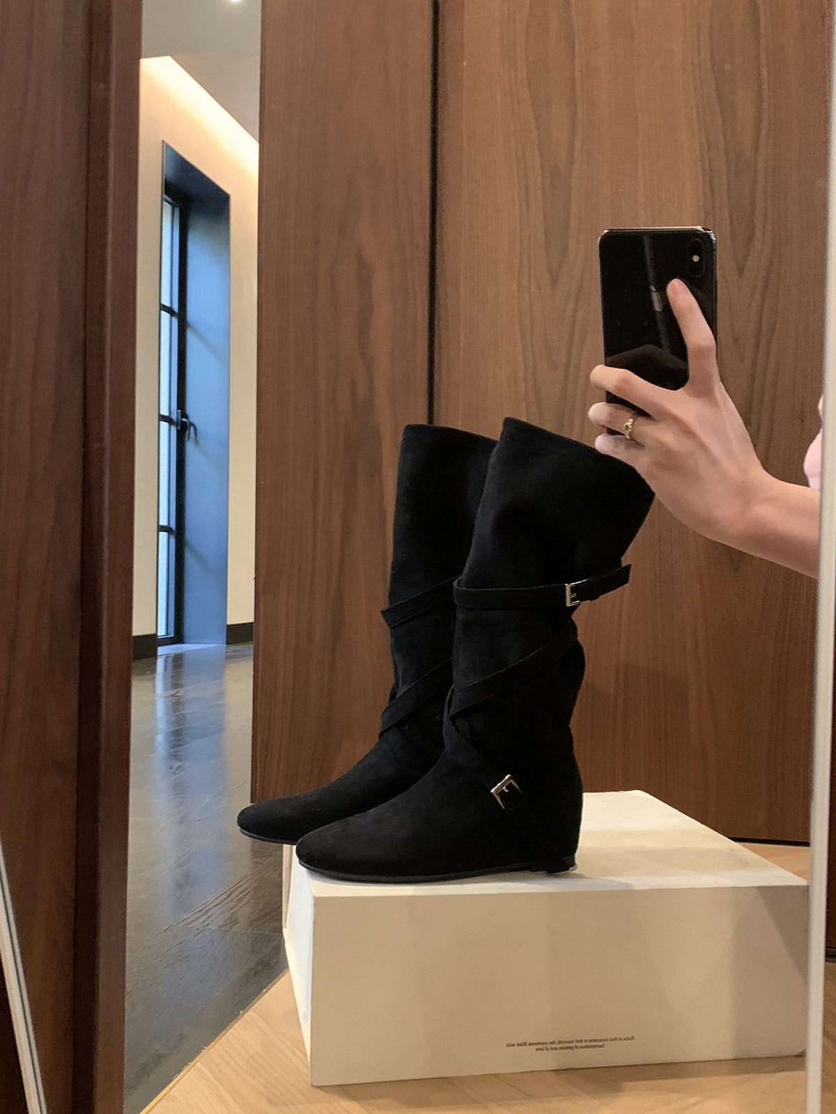 Damen Stiefel Elegante Mit Verstellbarem Riemen Komfortabel