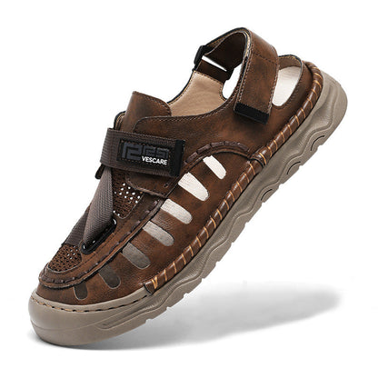 Damen Sandalen Atmungsaktiv Bequem mit Klettverschluss