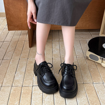 Damen Plateauschuhe Robust Schnürschuhe Modisch