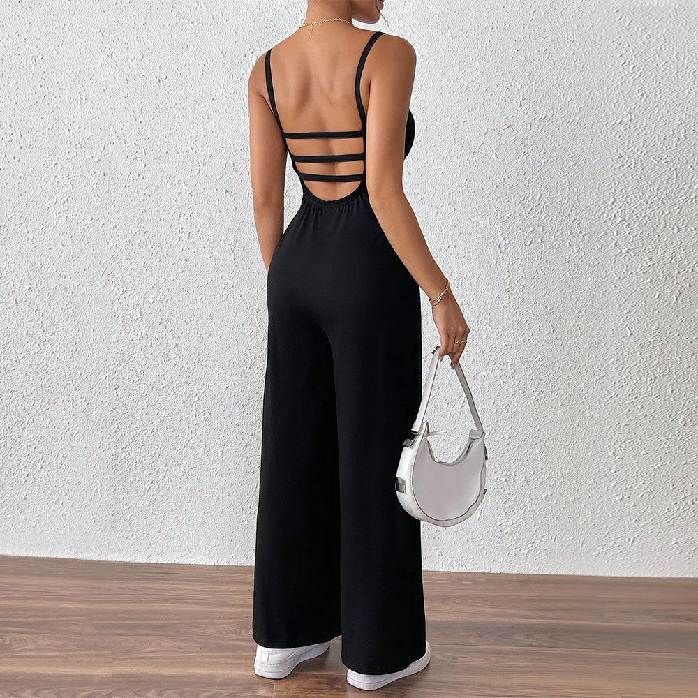 Damen Jumpsuit Elegante Spaghettiträger Leicht und Bequem