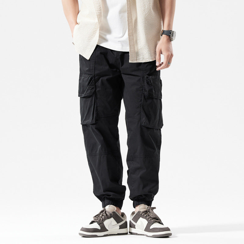 Herren Jogginghose Bequem Cargo Style Gummibund