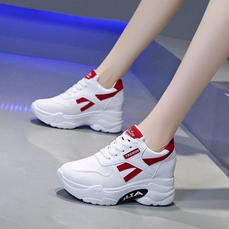 Damen Sneaker Hohe Plateau Sohle Sportlich Modisch - BerlinGlamour